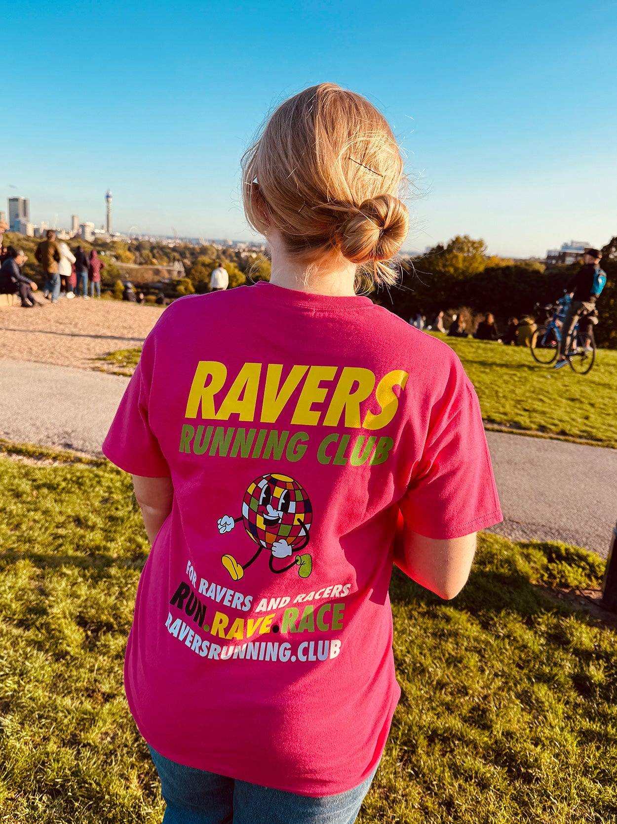 Fuchsia Disco Ball Raving T Shirt (Unisex)