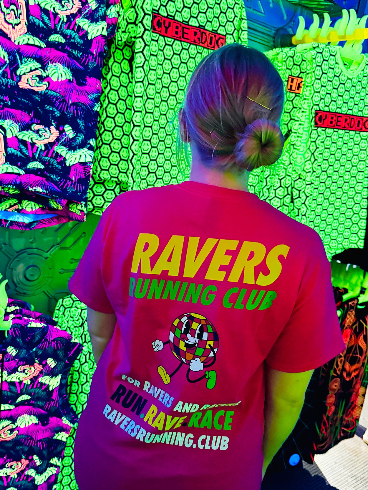 Fuchsia Disco Ball Raving T Shirt (Unisex)