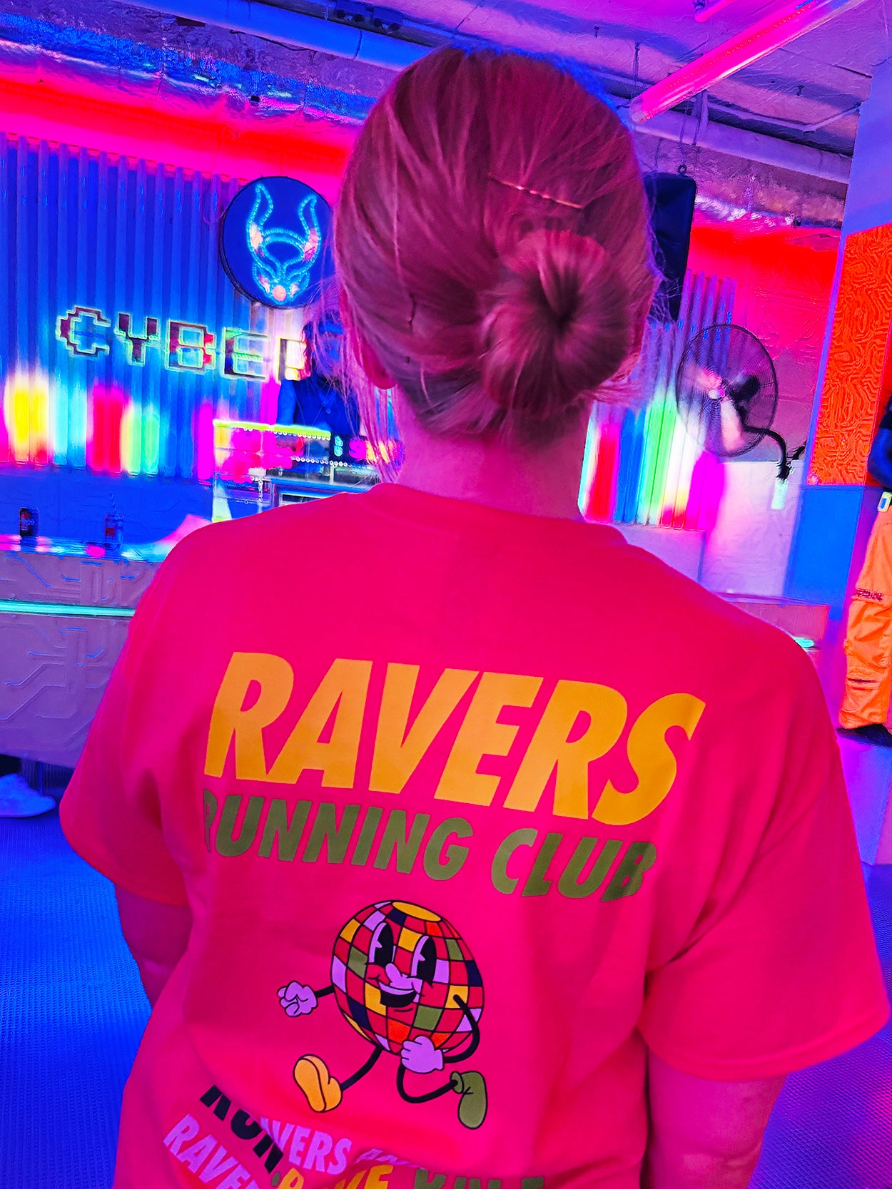 Fuchsia Disco Ball Raving T Shirt (Unisex)