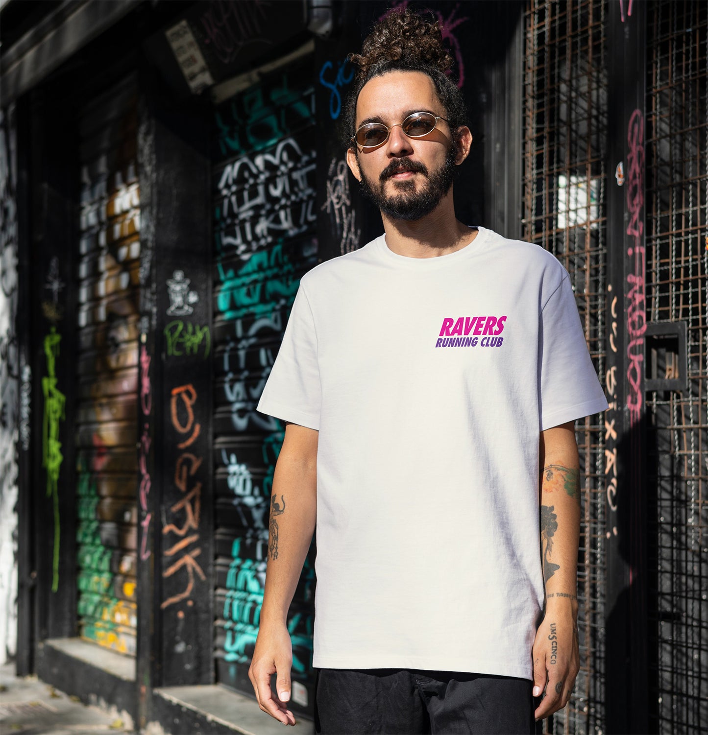 Vintage White Disco Ball Raving T Shirt (Unisex)