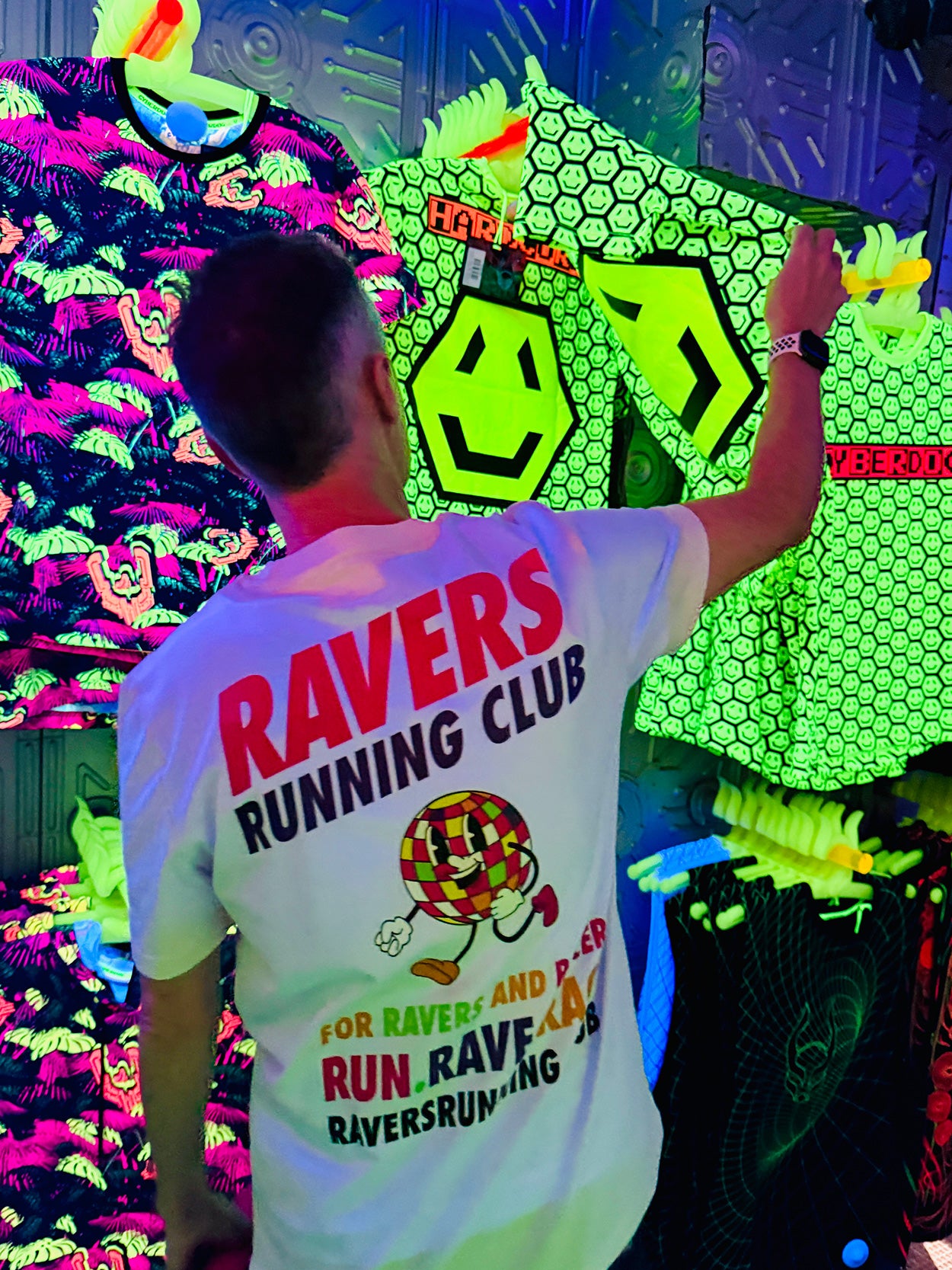 Vintage White Disco Ball Raving T Shirt (Unisex)