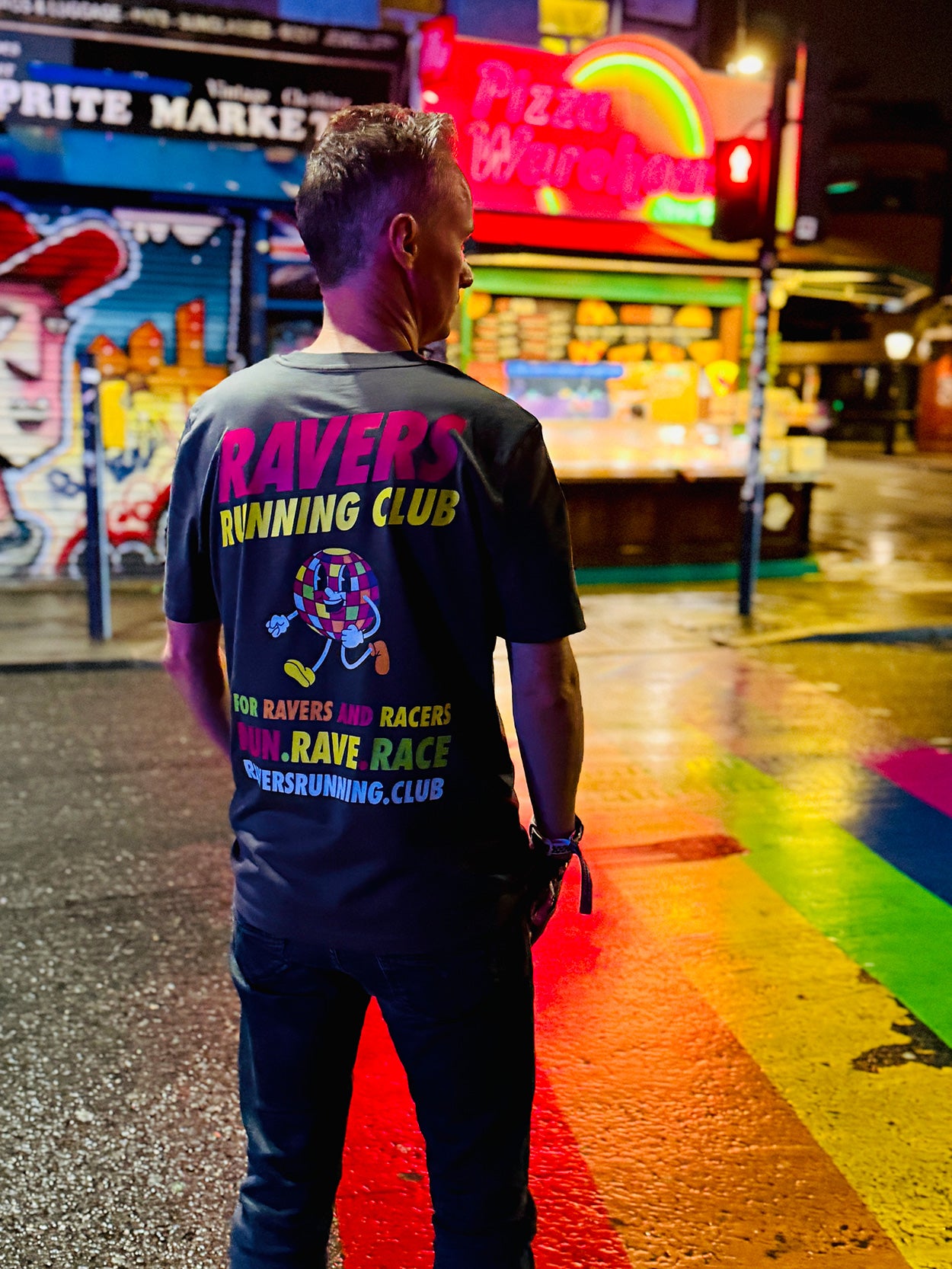 Anthracite Disco Ball Raving T Shirt (Unisex)