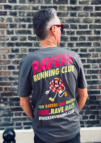 Anthracite Disco Ball Raving T Shirt (Unisex)