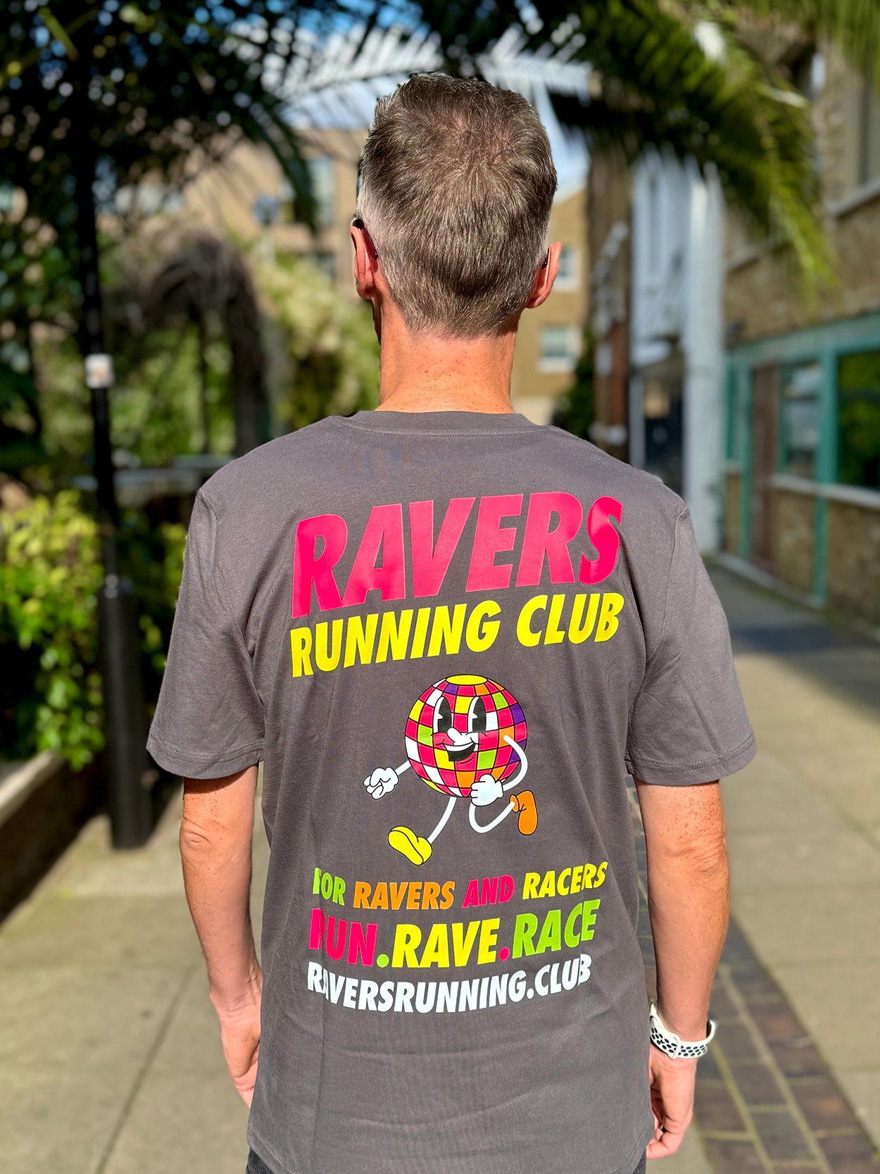 Anthracite Disco Ball Raving T Shirt (Unisex)