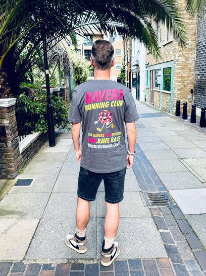 Anthracite Disco Ball Raving T Shirt (Unisex)