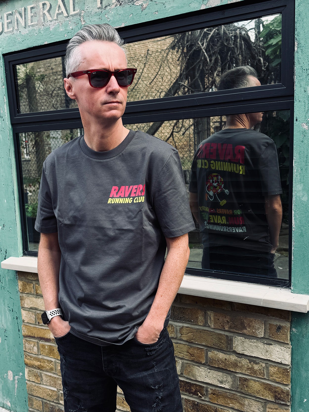 Anthracite Disco Ball Raving T Shirt (Unisex)