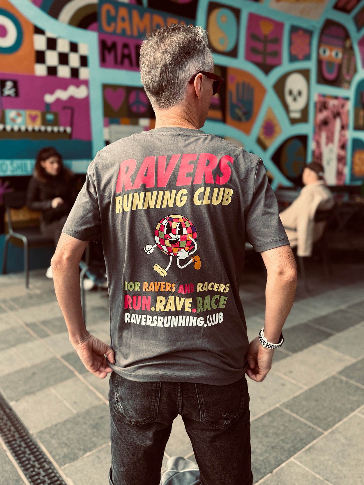 Anthracite Disco Ball Raving T Shirt (Unisex)
