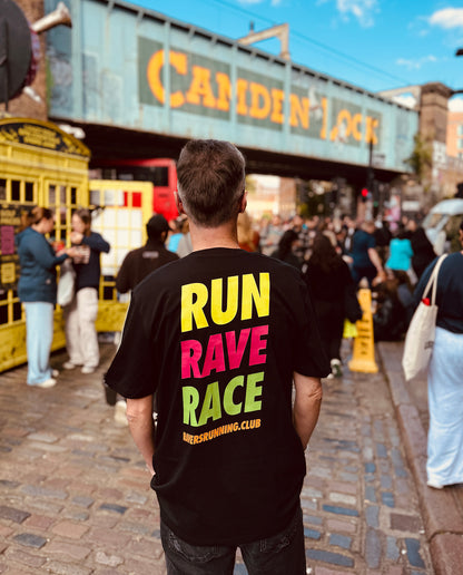 Black Run Rave Race Raving T Shirt (Unisex)