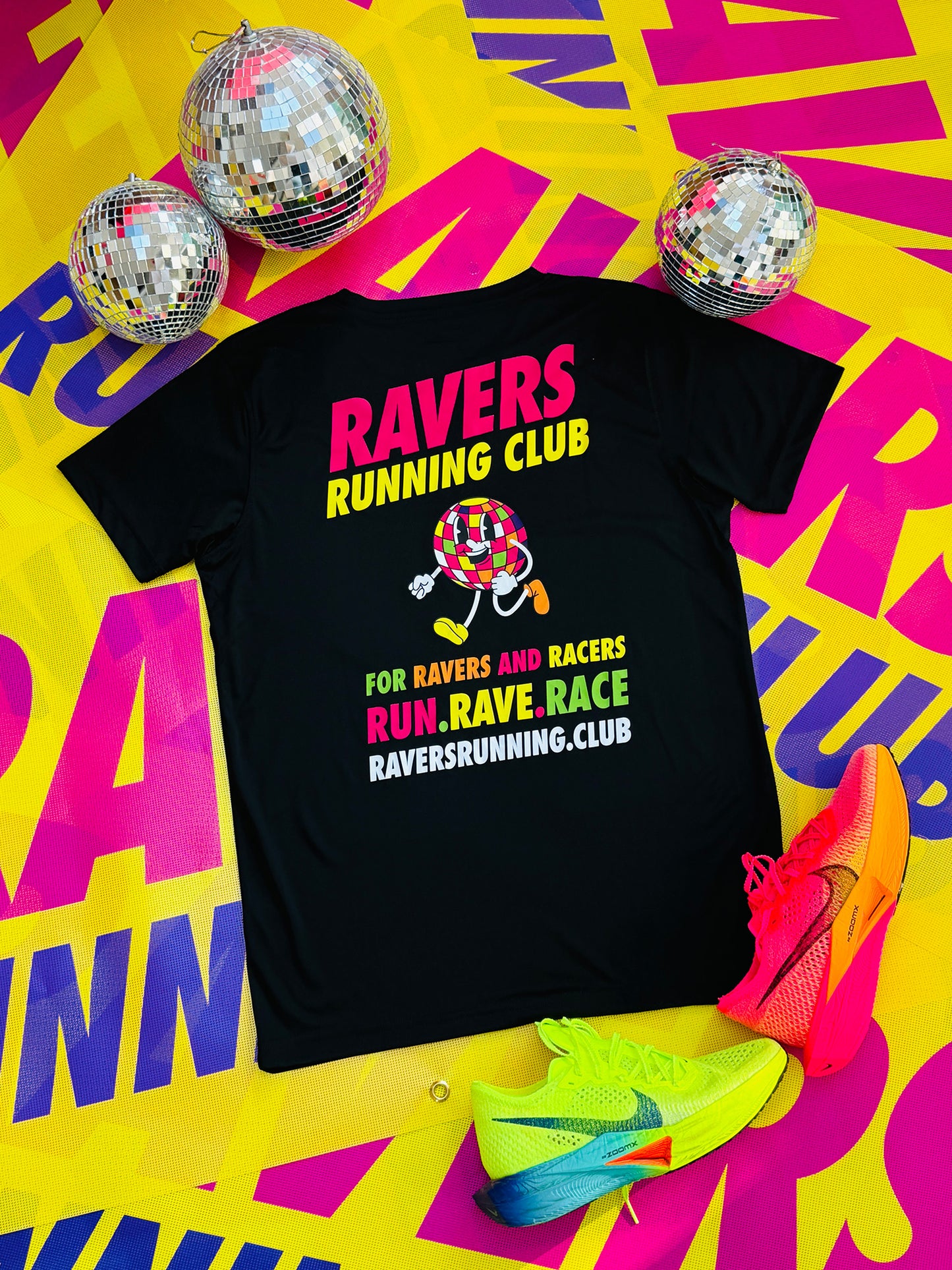 Black Disco Ball Sports T Shirt (Unisex)