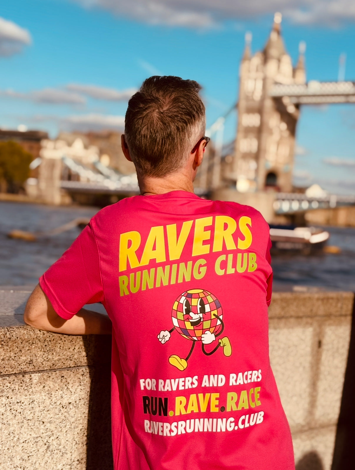 Hot Pink Disco Ball Sports T Shirt (Unisex)