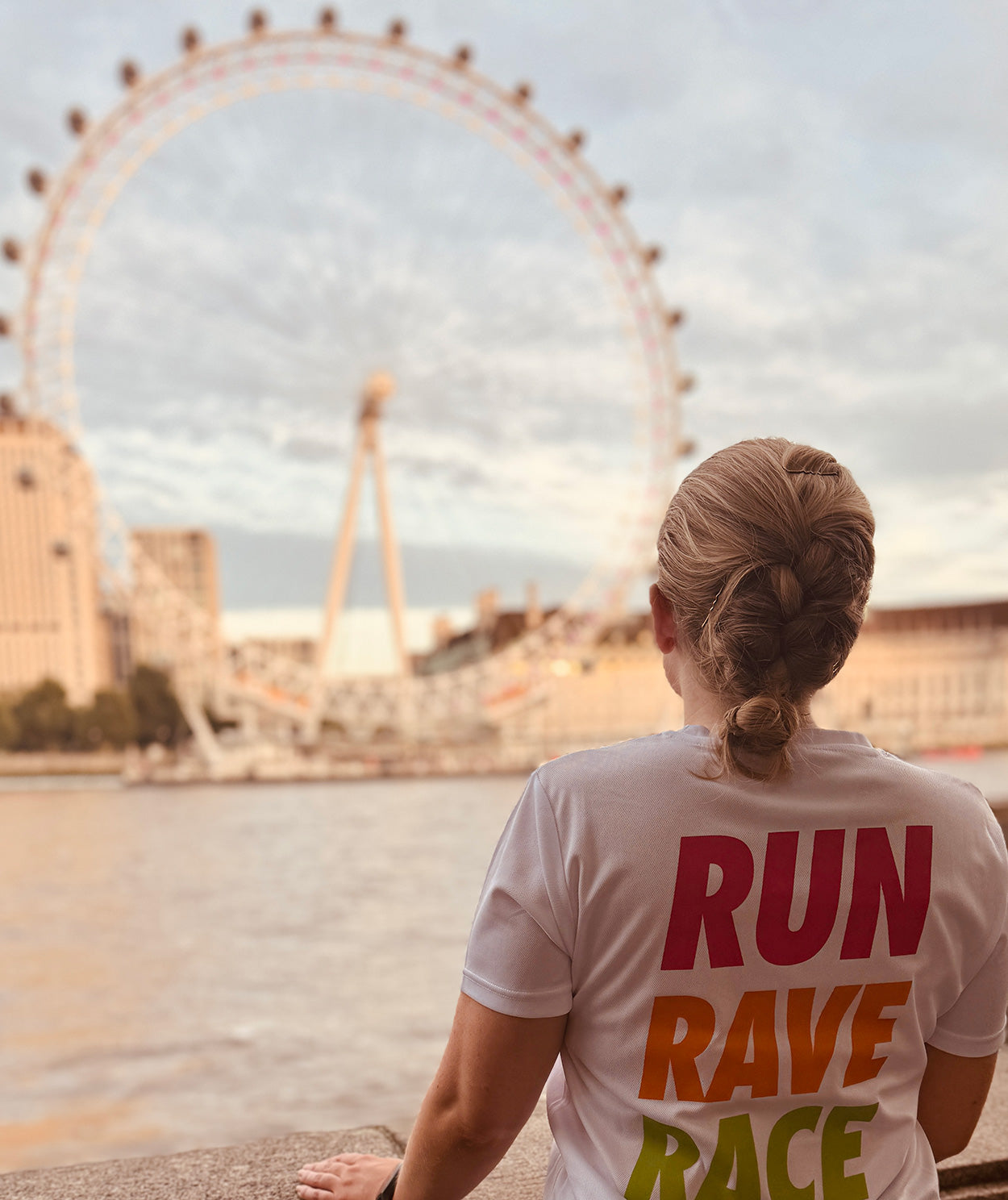 White Run Rave Race Sports T Shirt (Unisex)