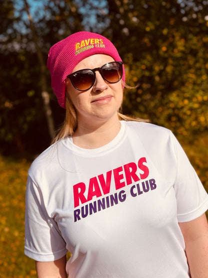 White Run Rave Race Sports T Shirt (Unisex)