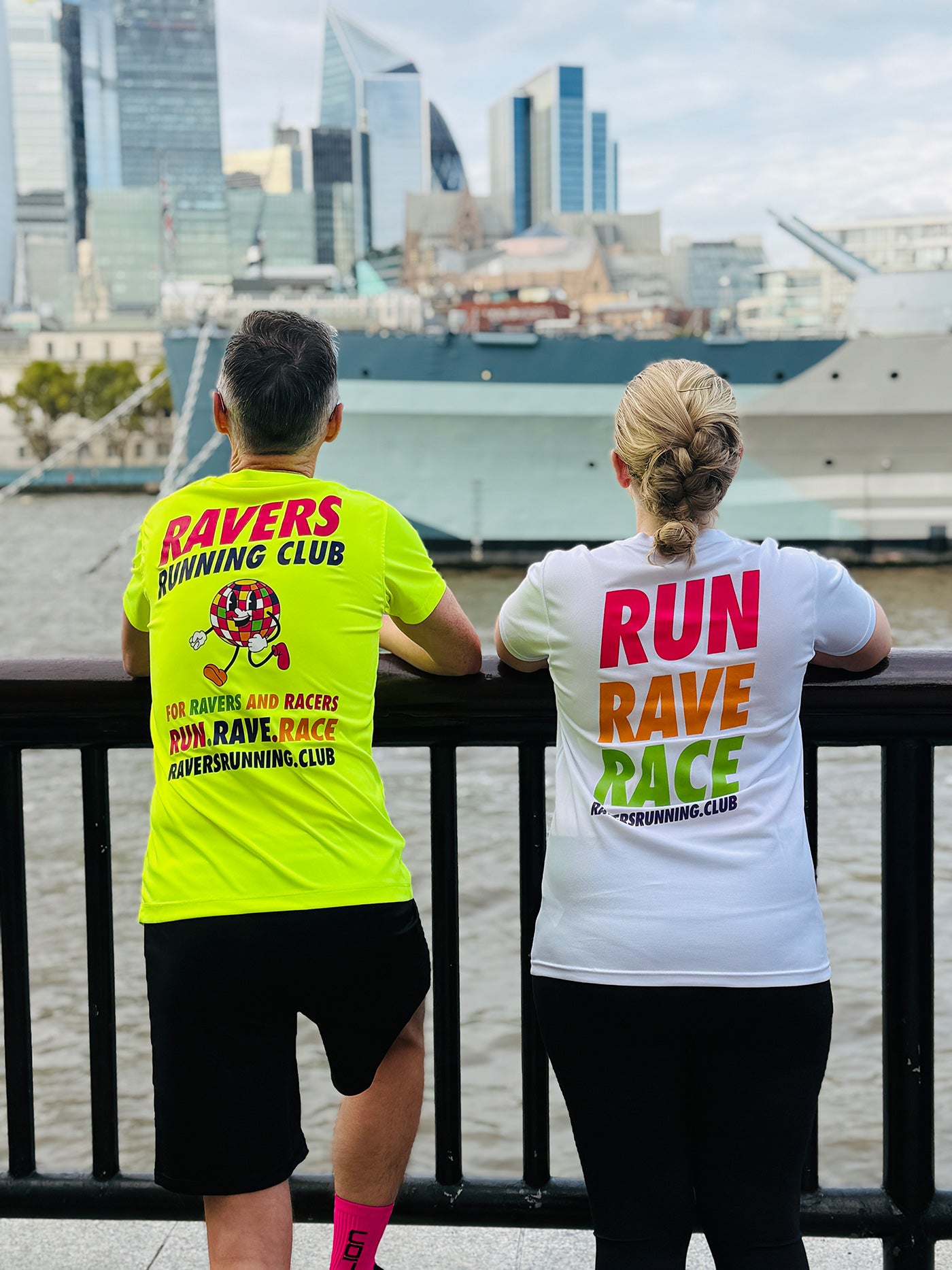 White Run Rave Race Sports T Shirt (Unisex)